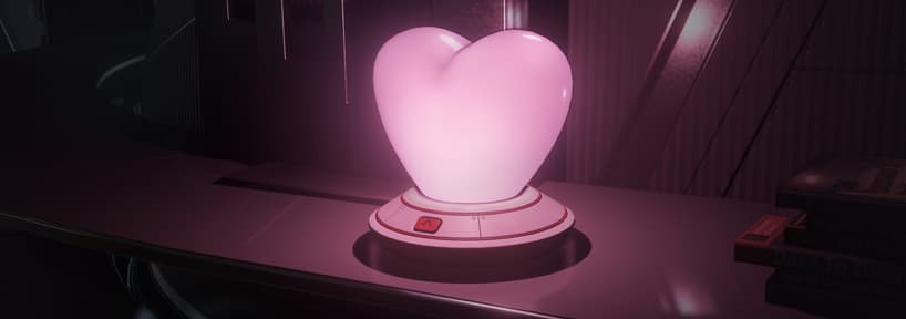 Pink Heart Lamp