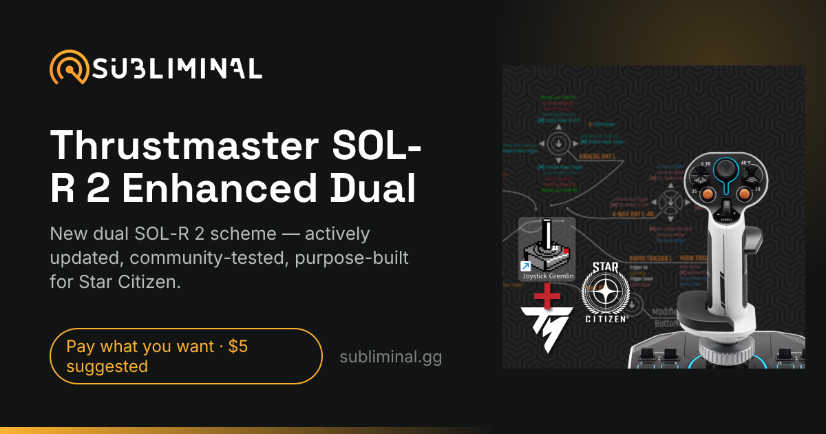 Thrustmaster SOL-R 2 Enhanced Dual — Interactive Binding Chart ...